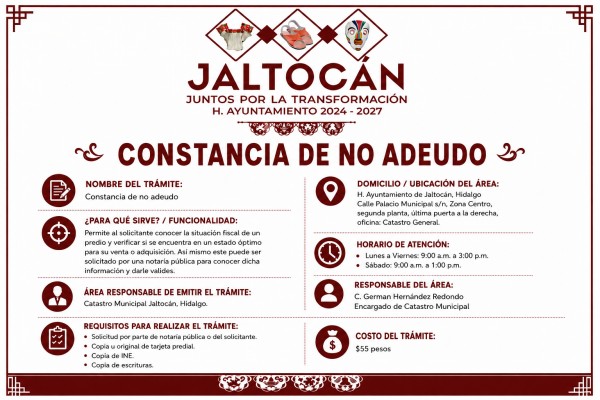 CONSTANCIA DE NO ADEUDO