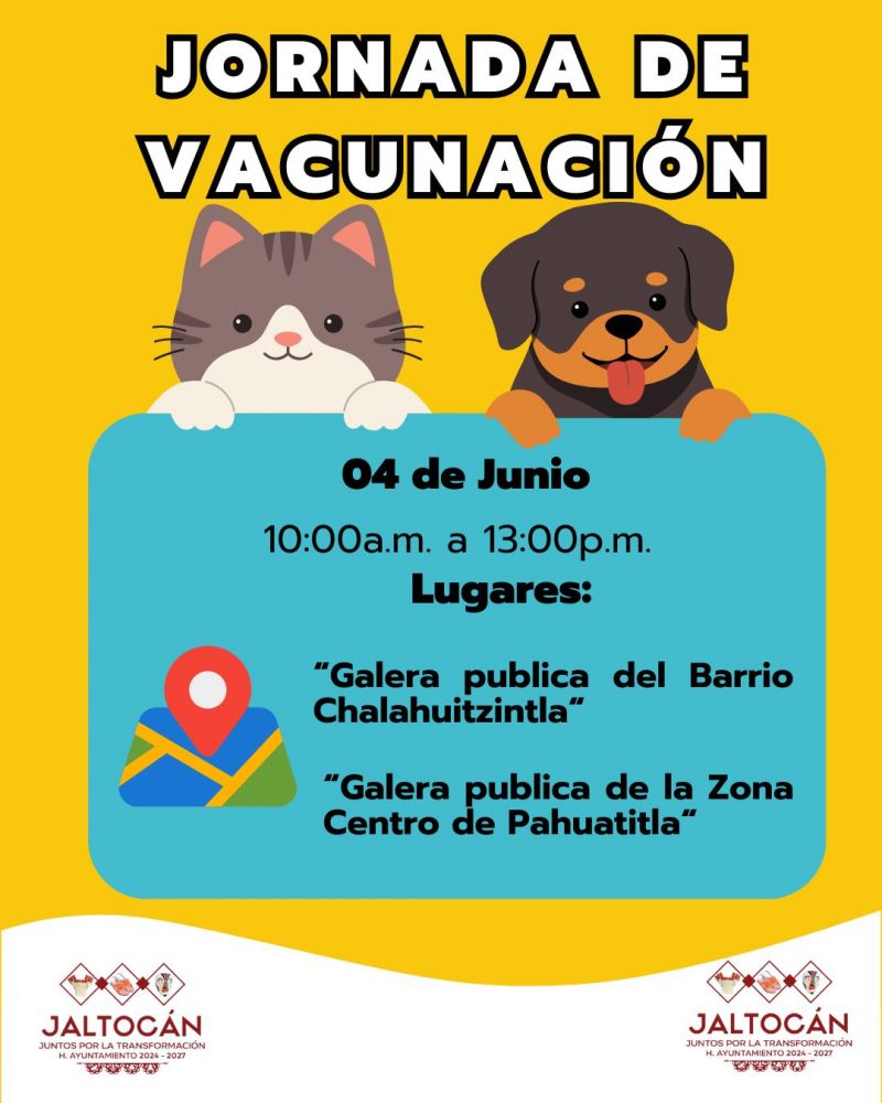 Jornada de Vacunación Canina y Felina